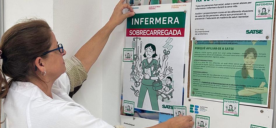 infermera penjant cartell