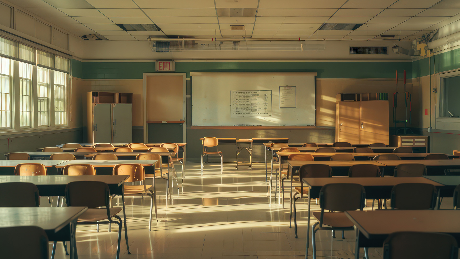 Aula d'escola buida