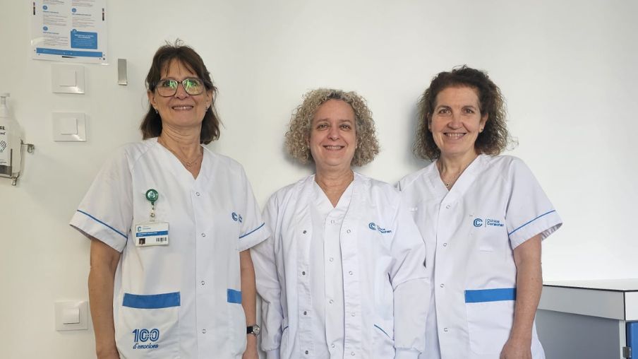 tres infermeres de la Clínica Corachan
